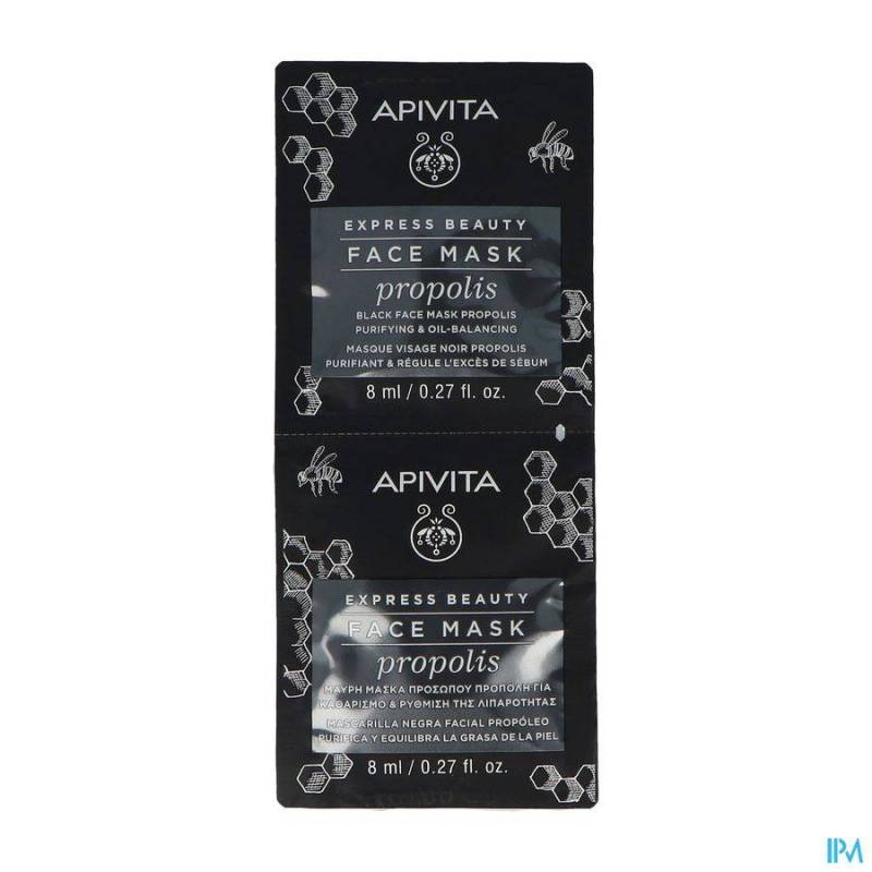 APIVITA EXPRESS BEAUTY BLACK FACE MASK PROP. 2X8ML