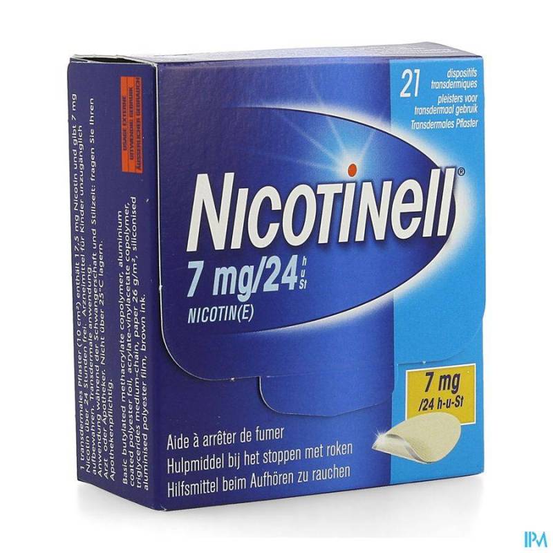 NICOTINELL 7MG/24H PLEISTER TRANSDERMAAL 21