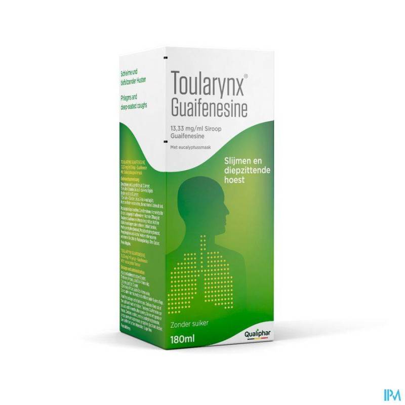 TOULARYNX GUAIFENESINE 13,33MG/ML SIROOP 180ML