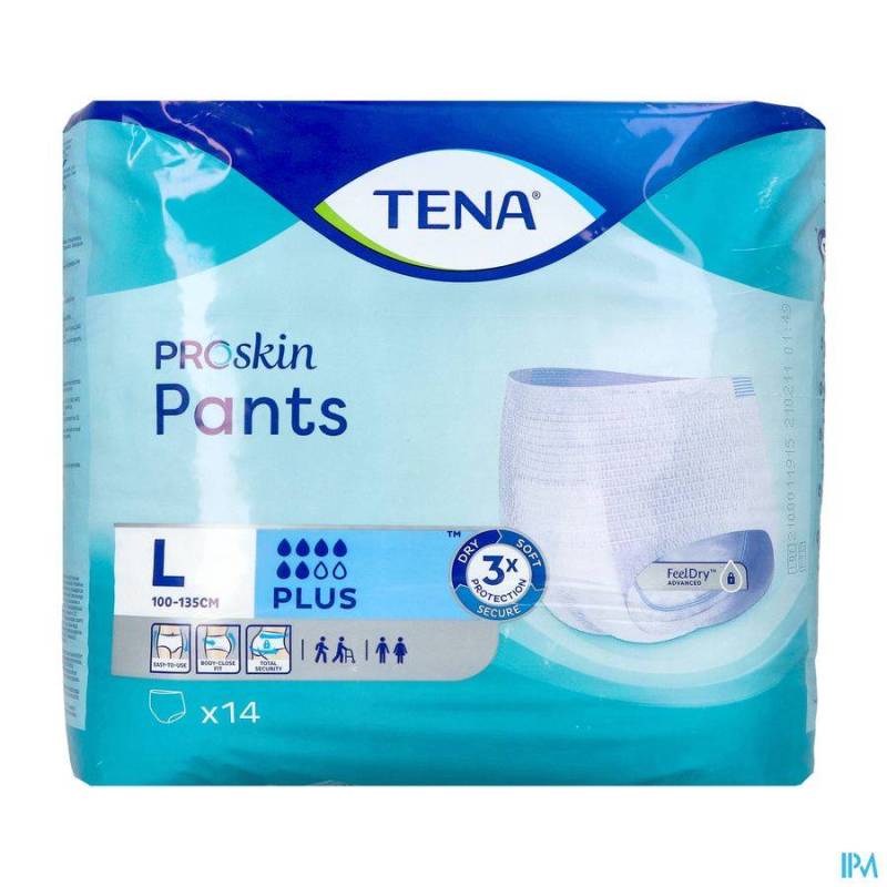 TENA PROSKIN PANTS PLUS LARGE 14