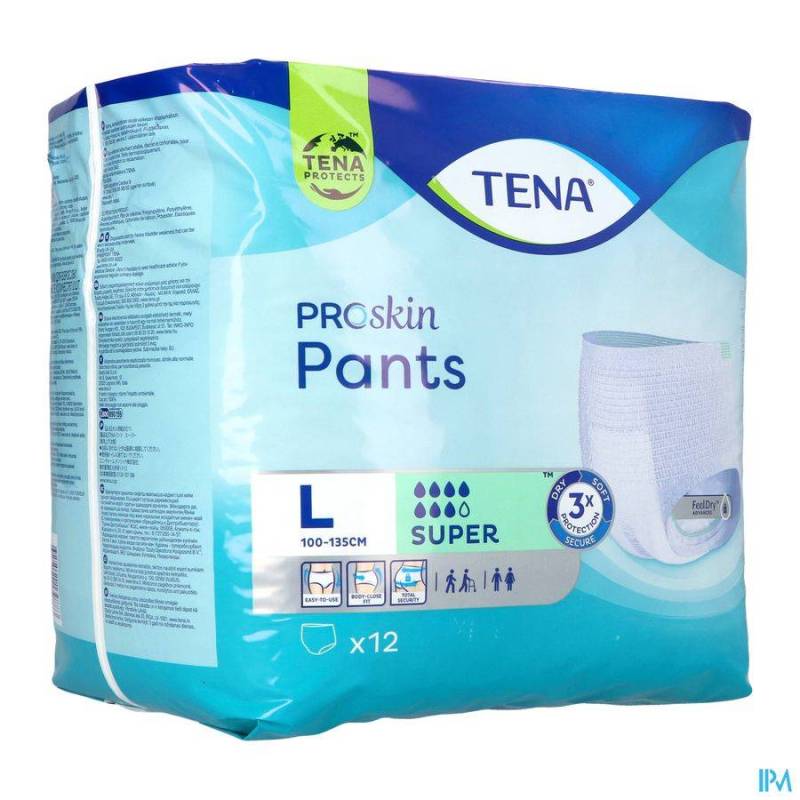 TENA PROSKIN PANTS SUPER LARGE 12