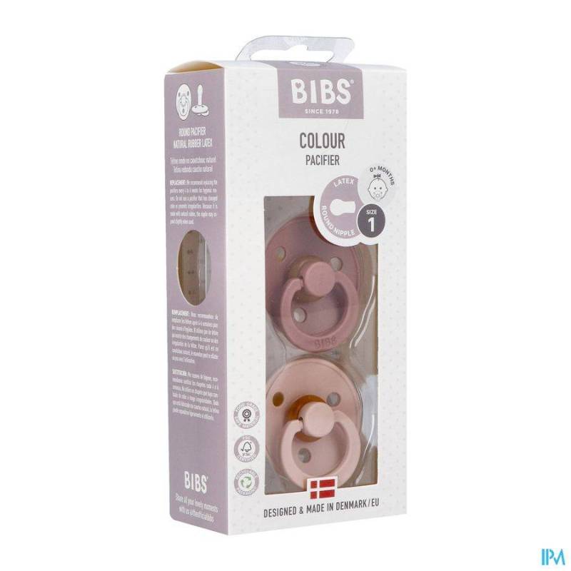 Bibs Fopspeen Duo Woodchuck/ Blush 0-6M 2 Stuks