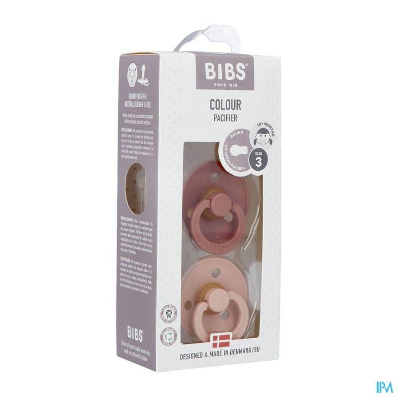 Bibs Fopspeen Duo Woodchuck/ Blush +18M 2 Stuks