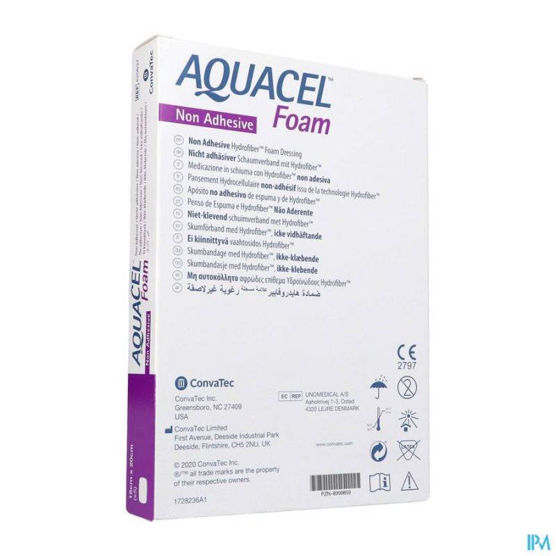 AQUACEL FOAM NON ADHESIEF 15X20CM 5