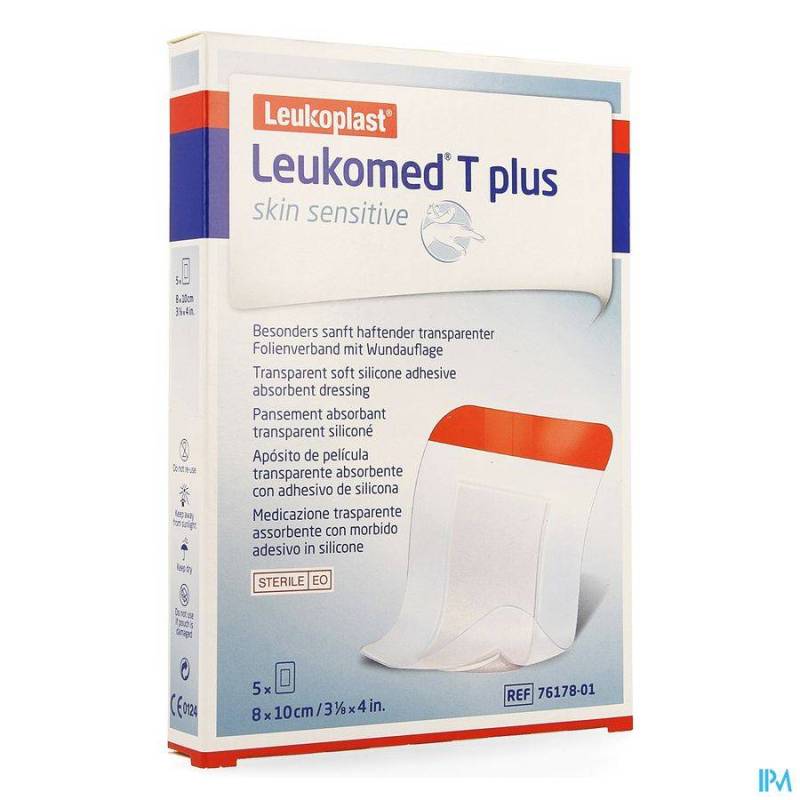 LEUKOMED T PLUS SKIN SENS. 8CMX10CM 5 7617801