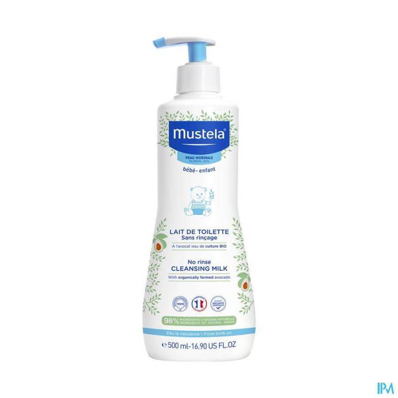 Mustela Toiletmelk Zonder Spoelen Normale Huid 500ml