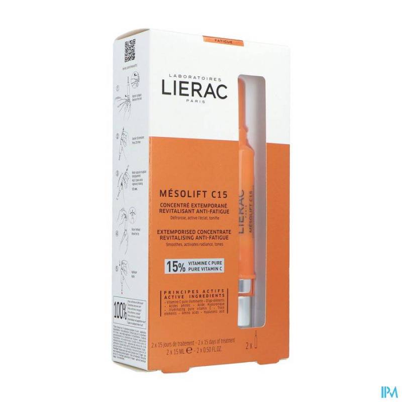 LIERAC MESOLIFT C15 CONCENTRE AMP 2X15ML