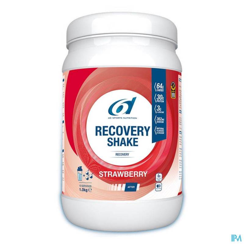 6D SIXD RECOVERY SHAKE STRAWBERRY 1KG NF