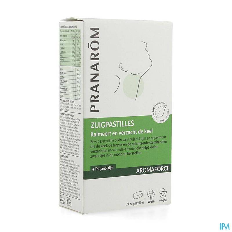 AROMAFORCE KEEL VERZACHTENDE ZUIGPASTILLES 21