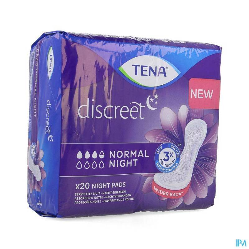 TENA DISCREET NORMAL NIGHT 20