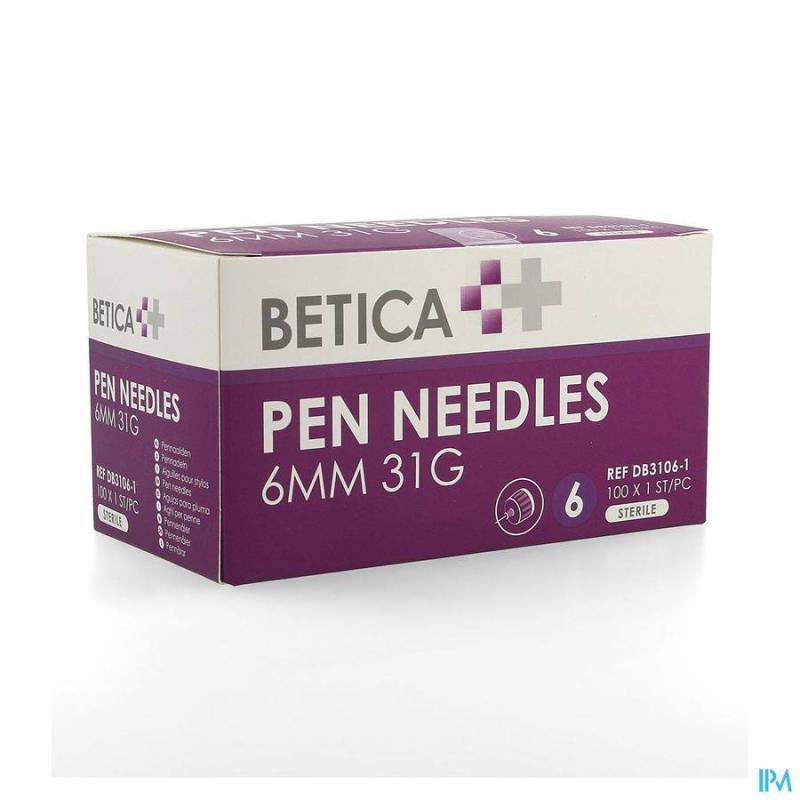 BETICA PEN NEEDLES 6MM 31G 100