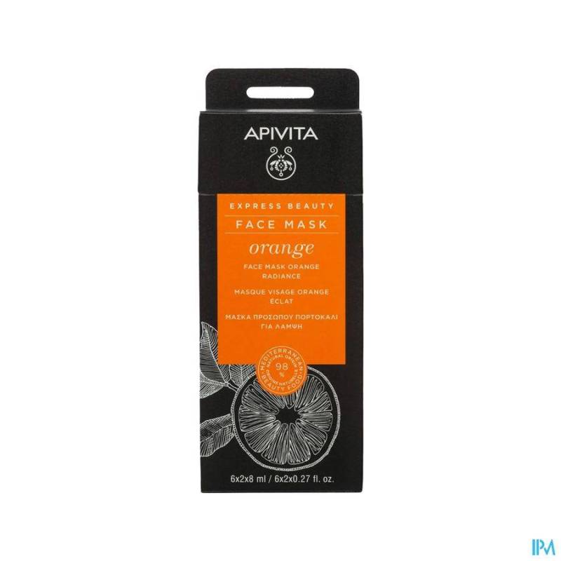 APIVITA EXPRESS BEAUTY FACE MASK ORANGE RAD. 2X8ML