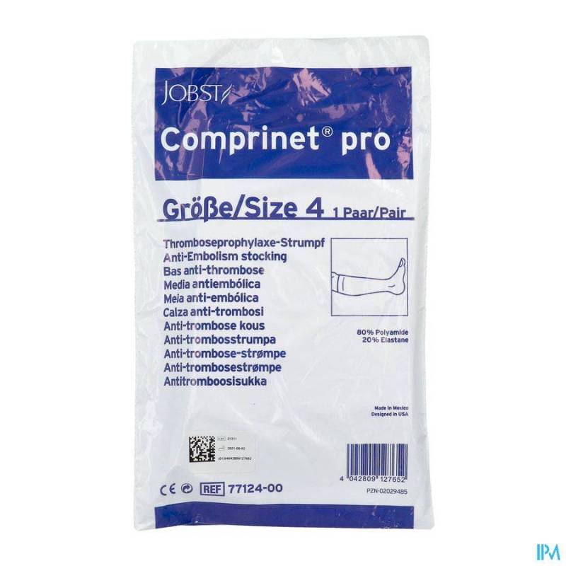 COMPRINET PRO KNEE BAS A/EMBOLIE T4 1PAIRE 7712400