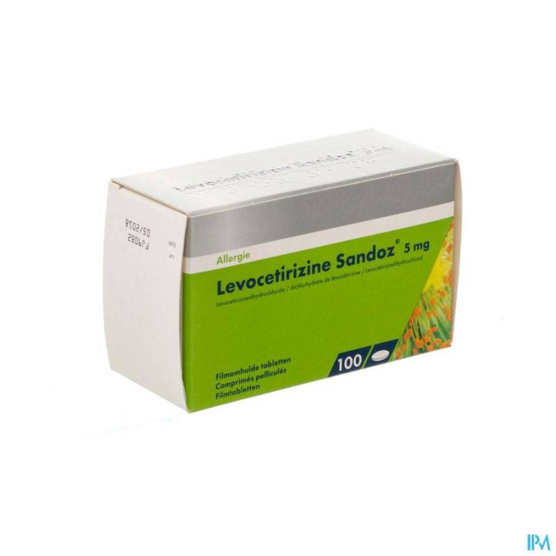 LEVOCETIRIZINE SANDOZ 5 MG COMP ENROB.100 X 5 MG  - Generisch