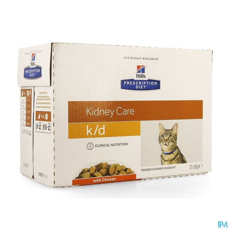 HILLS PRESCRIP.DIET FELINE KD REPAS SACHET 12X85G