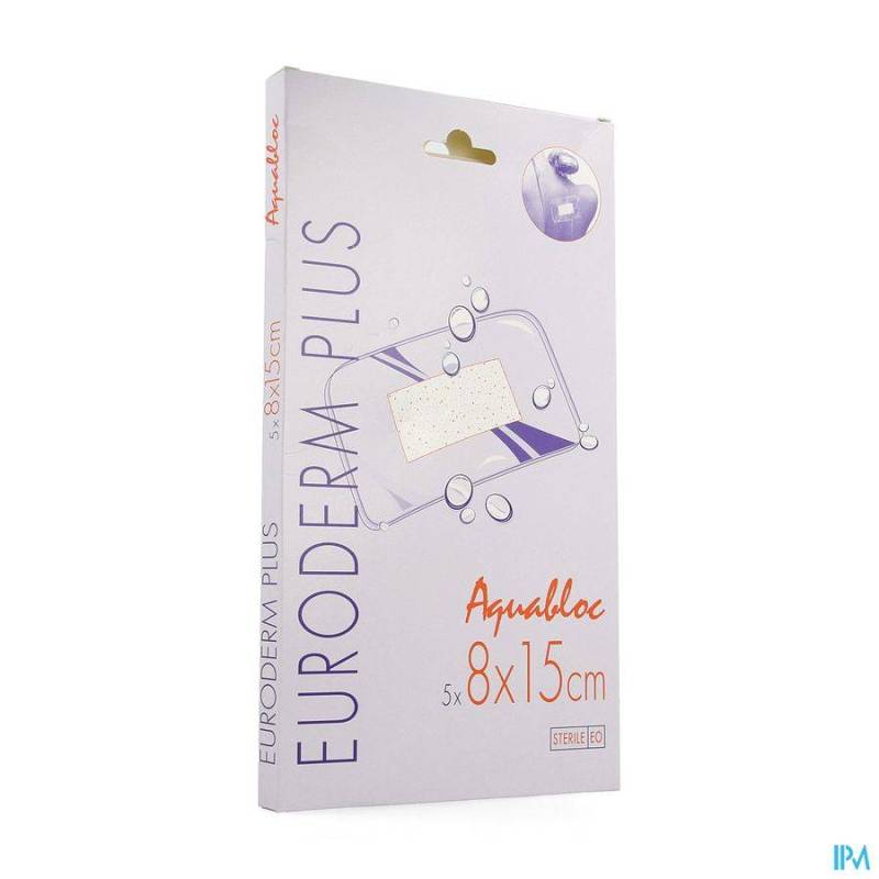 EURODERM PLUS 8X15CM 5 PANSEMENT STERIL WTP