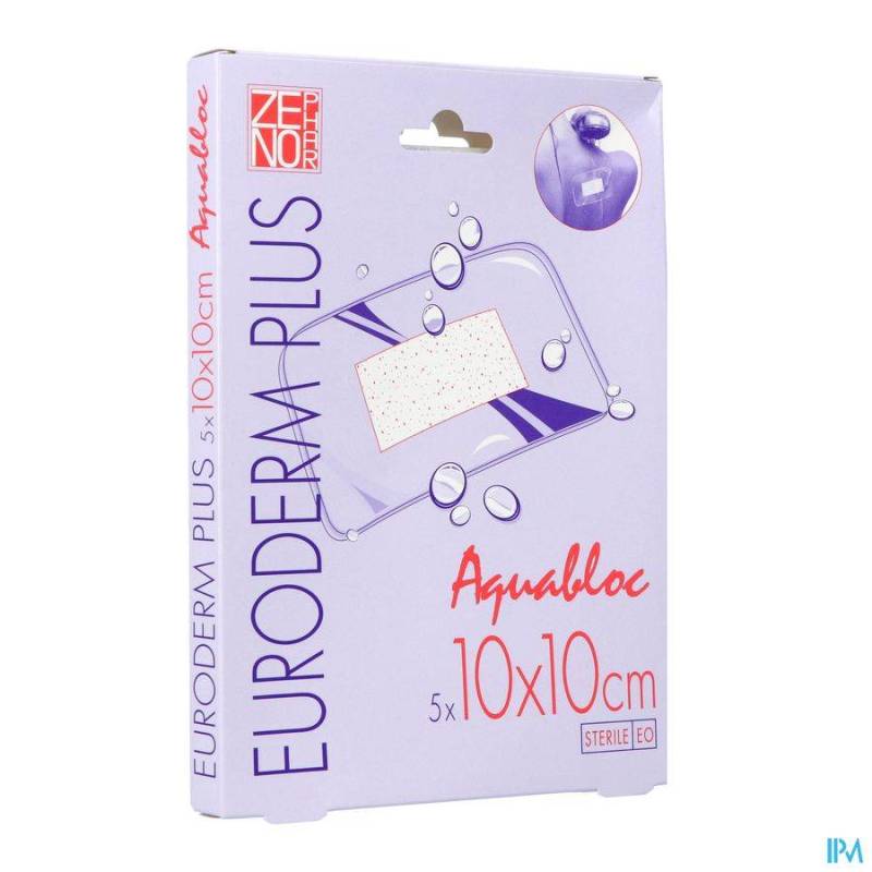 EURODERM PLUS 10X10CM 5 PANSEMENT STERIL WTP