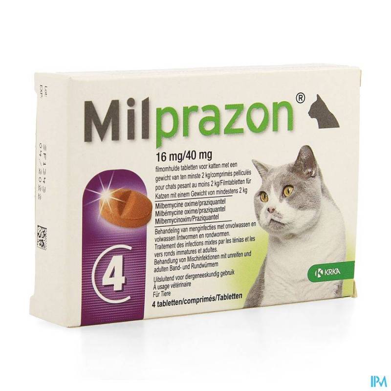 MILPRAZON 16MG/ 40MG KAT 2KG COMP 1X4