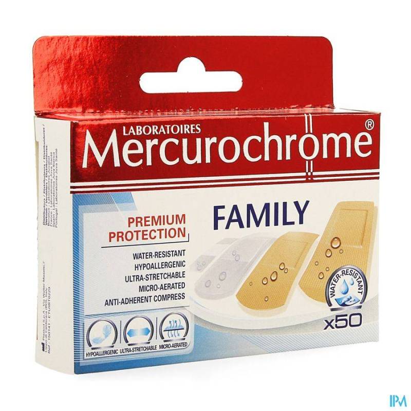 Mercurochrome Family 50 Pleisters