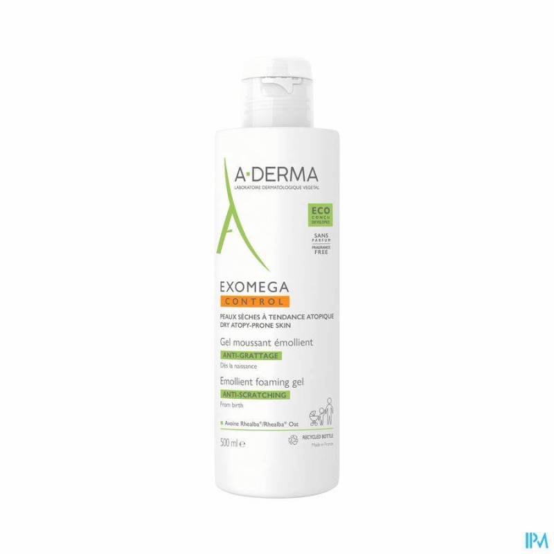 A-Derma Exomega Control Emolliërende Schuimende Gel 500ml