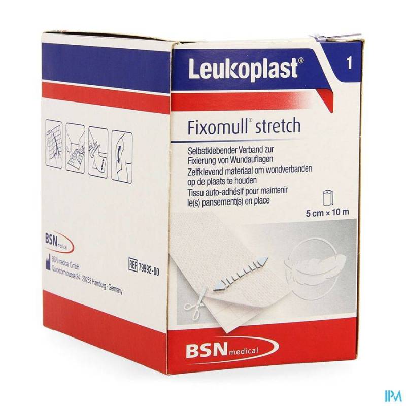 FIXOMULL STRETCH 5CMX10M 1 LEUKOPLAST