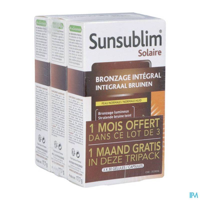 SUNSUBLIM BRONZAGE INTEGRAL TRIPACK CAPS 3X30