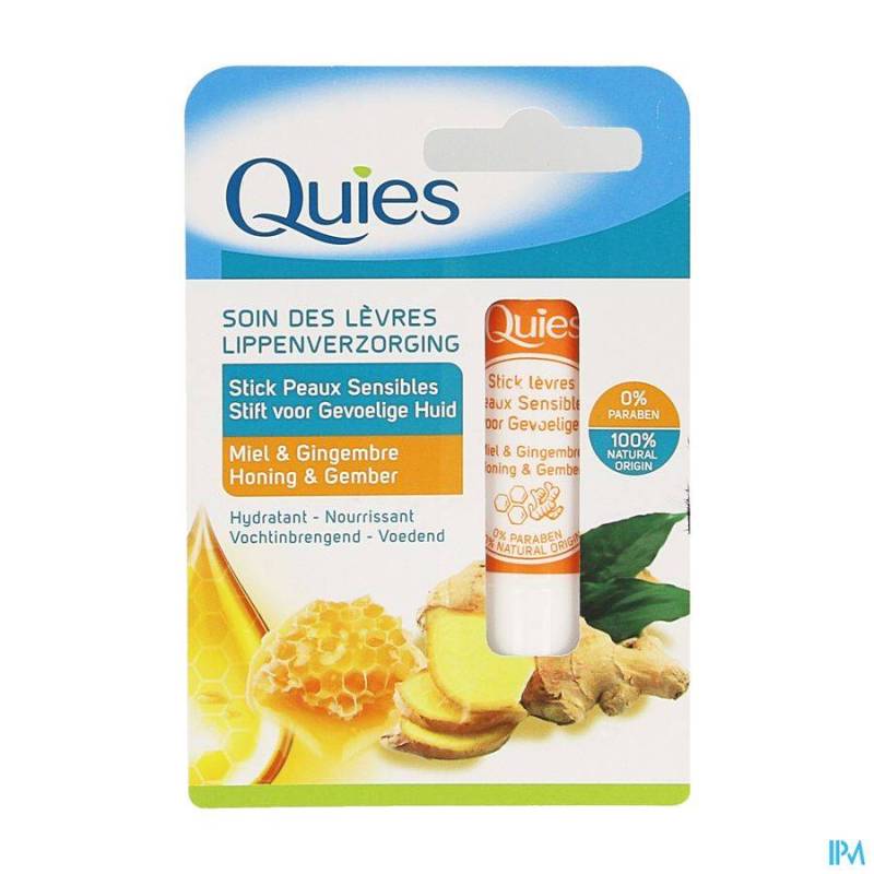 QUIES STICK LEVRES PEAU SENSIBLE MIEL&GINGEMBRE