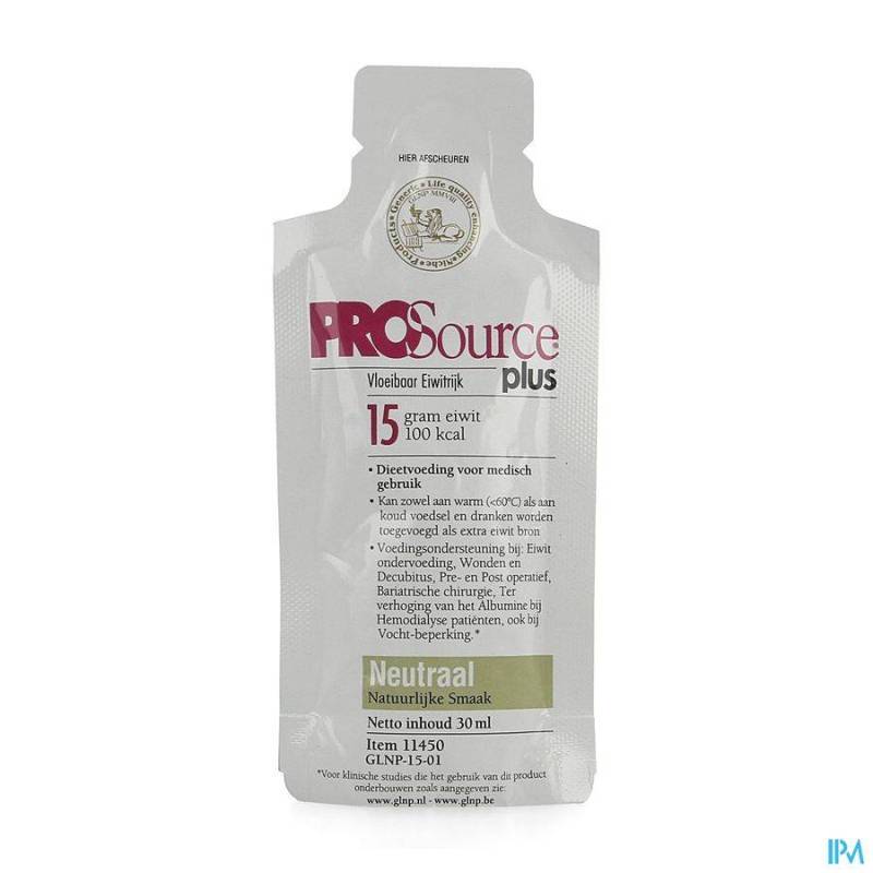 PROSOURCE PLUS NEUTRAAL 15G EIWIT ZAKJE 1X30ML