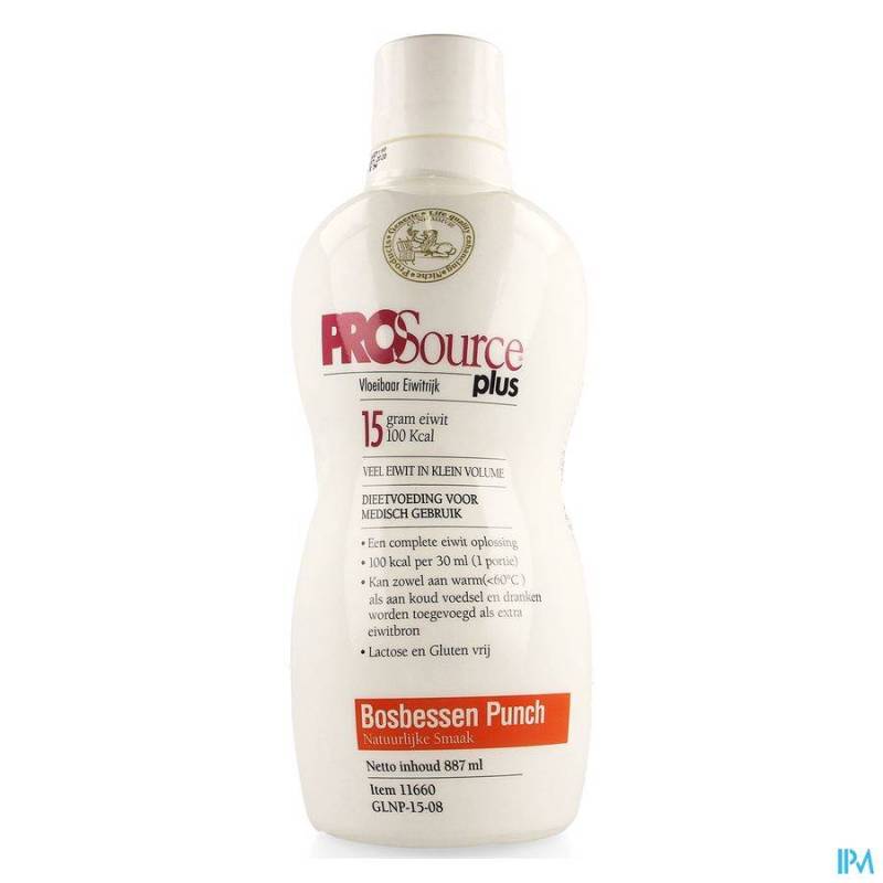 PROSOURCE PLUS BOSBES 15G EIWIT/30ML FL 887ML