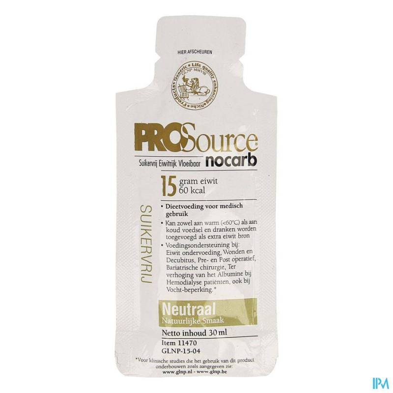 PROSOURCE NOCARB NEUTRE 15G PROTEIN SACH 1X30ML