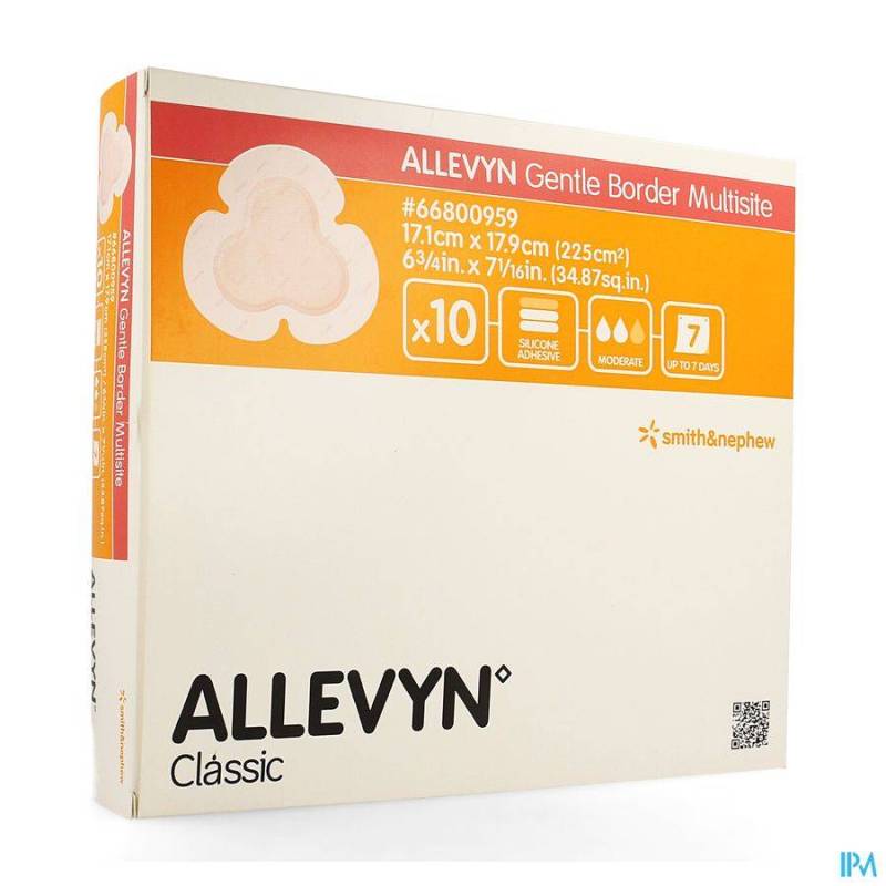 ALLEVYN AG PANS ADHESIVE SILIC. 17,5X17,5CM 10