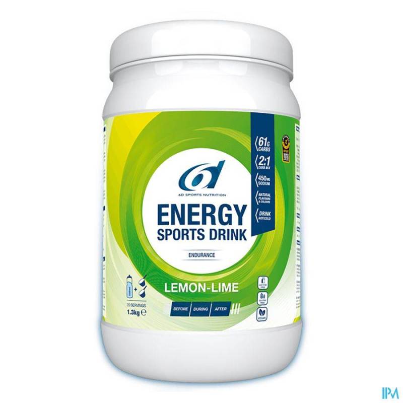 6D SIXD ENERGY SPORTS DRINK LEMON LIME PDR 1,3KG