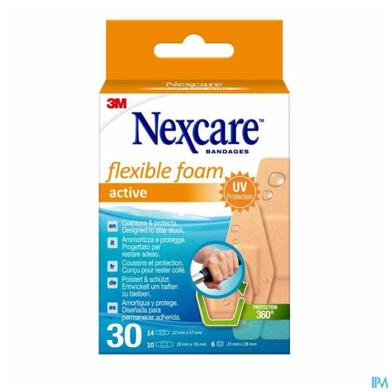 NEXCARE 3M FLEXIBLE FOAM ACTIVE HA PANS PREDEC. 30