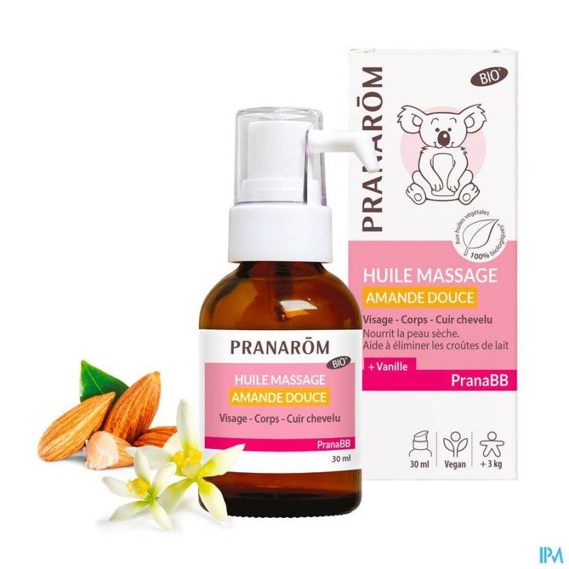 PRANABB HUILE MASSAGE AMANDE DOUCHE VANILLE 30ML