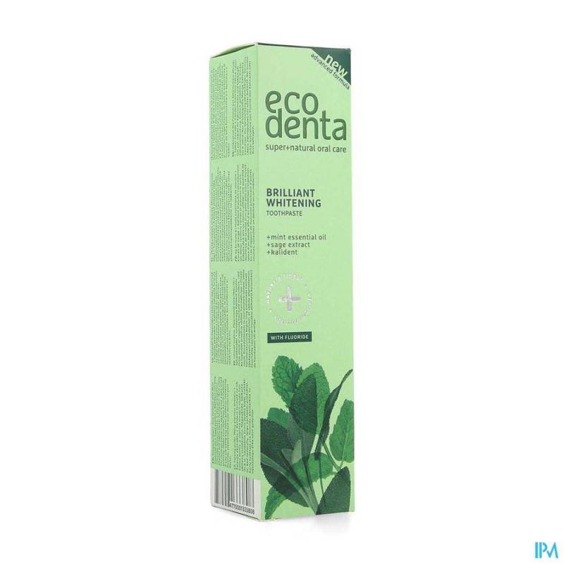 ECO DENTA DENTIFRICE BLANCH. HLE ESS. MENTHE 100ML