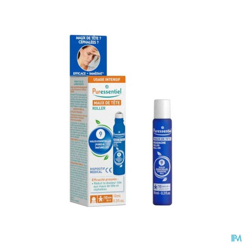 PURESSENTIEL ROLLER HOOFDPIJN 10ML