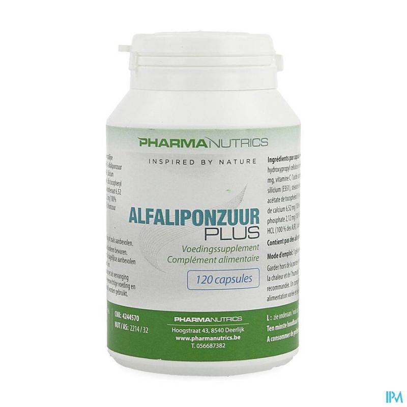 ALFALIPONZUUR PLUS V-CAPS 120 PHARMANUTRICS