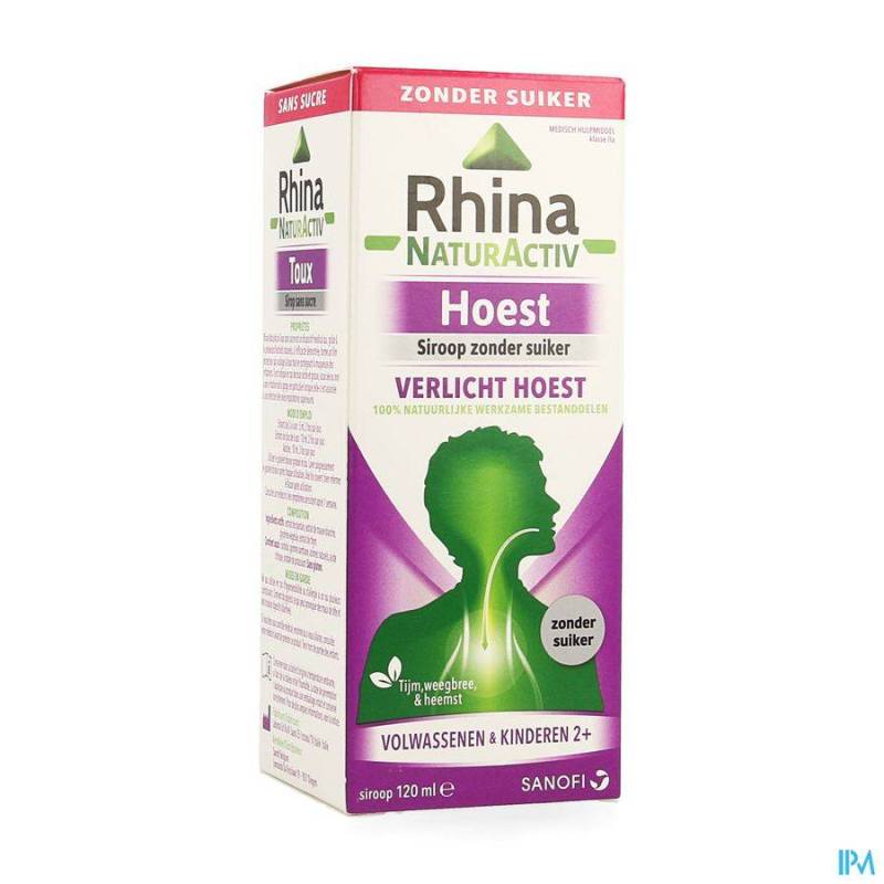 Rhina NaturActiv Hoestsiroop Zonder Suiker 120ml