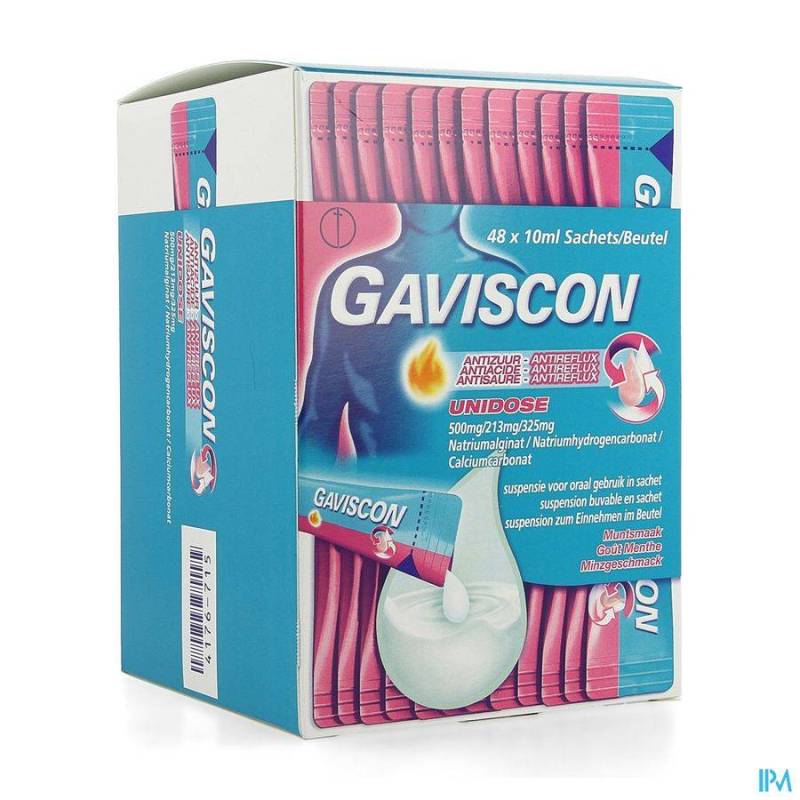 GAVISCON ANTIACIDE-ANTIREFLUX SUSP BUV. SACH 48