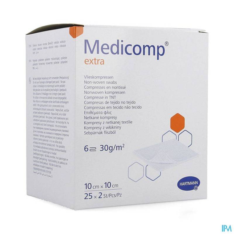 MEDICOMP CP STER EXTRA 6PL 10X10CM 30G 25X2