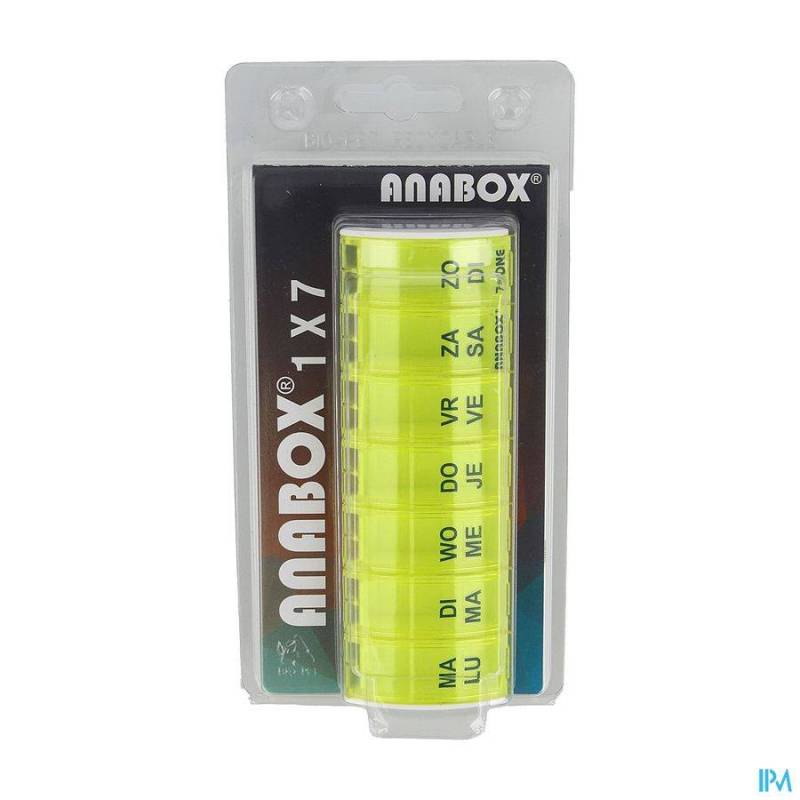 ANABOX PILULIER 1 SEMAINE JAUNE NL/FR 1