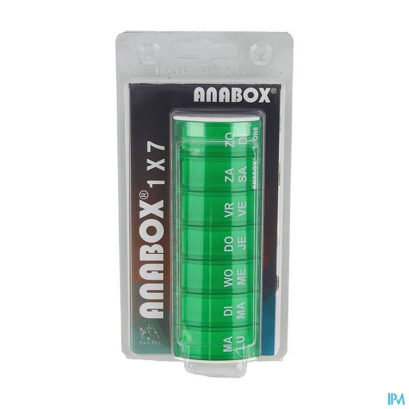 ANABOX PILULIER 1 SEMAINE VERT NL/FR 1 P