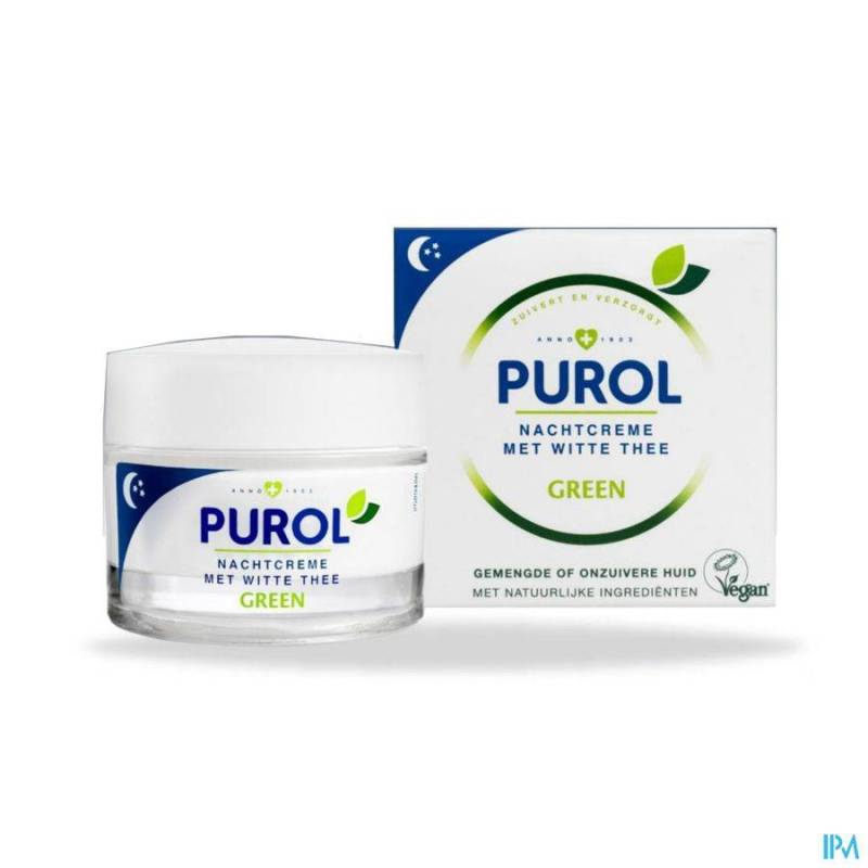 PUROL GREEN CREME NUIT THE BLANC 50ML