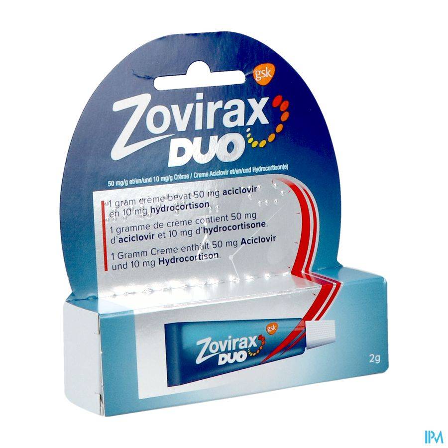 ZOVIRAX DUO 50MG/G  10MG/G CREME TUBE 2G