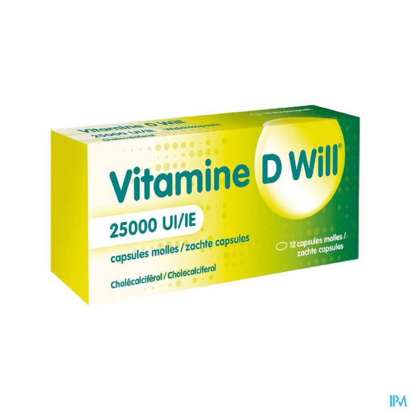 VITAMINE D WILL 25000IE | 12 ZACHTE Capsules