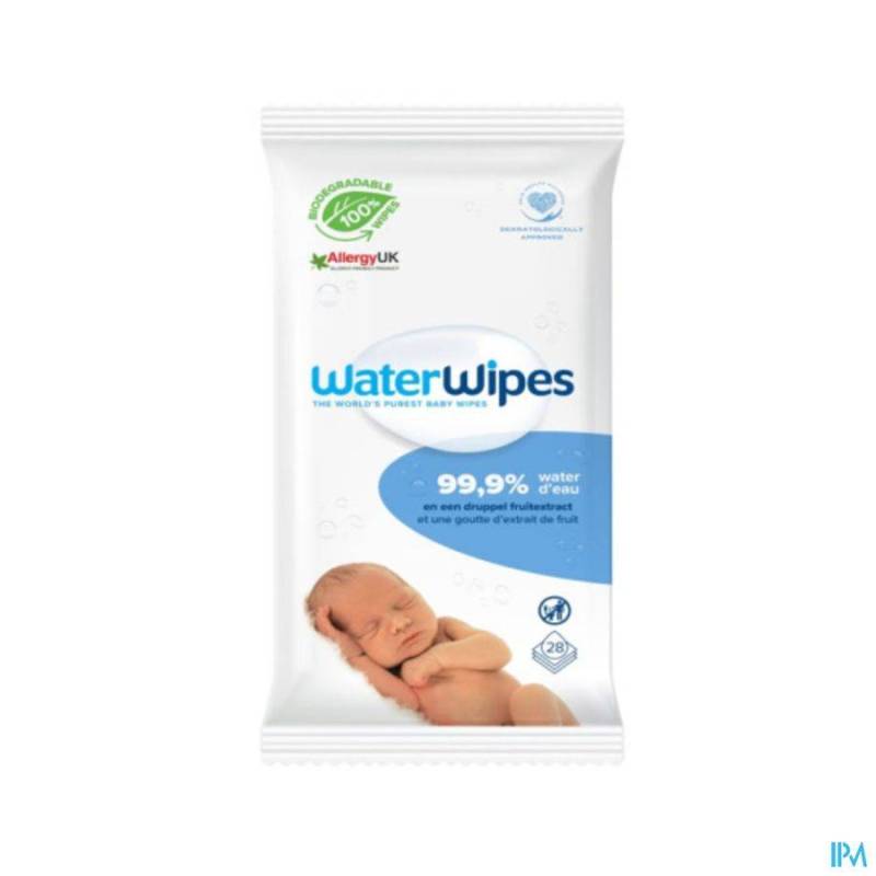 WATERWIPES LINGETTES BIODEGRADABLE 28