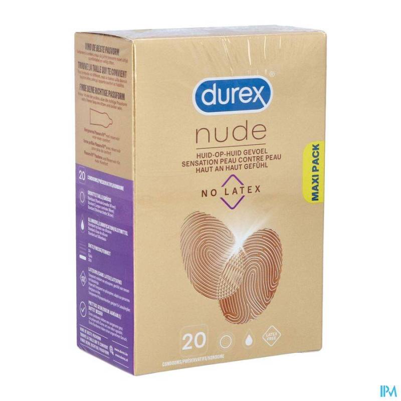 DUREX NUDE NO LATEX CONDOOMS 20