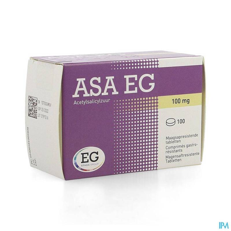 ASA EG 100MG GASTRO RESIST COMP 100 X 100MG BLIST.