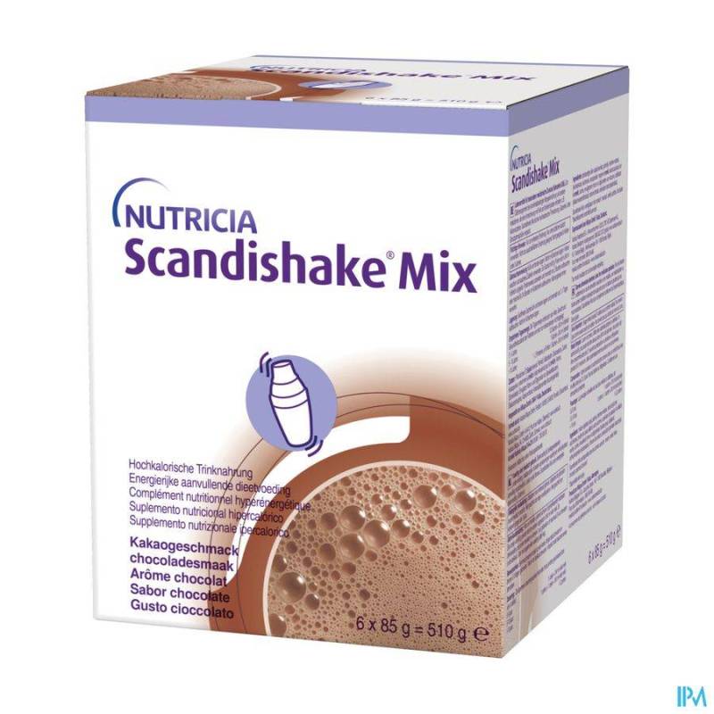 SCANDISHAKE MIX CHOCOLADE ZAKJE 6X85G NF