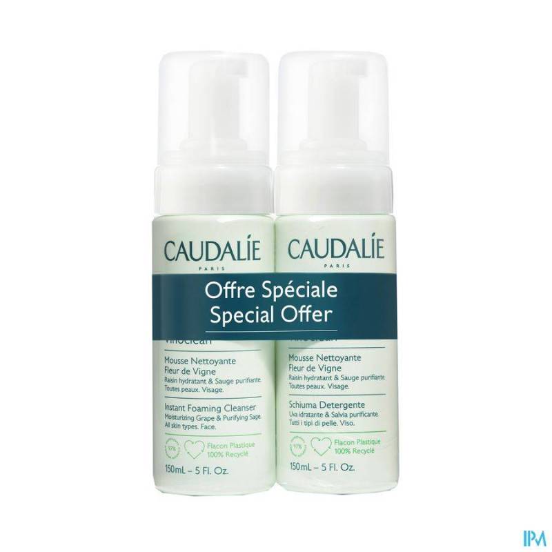 CAUDALIE VINOCLEAN MOUSSE NETT.FLEUR VIGNE 2X150ML